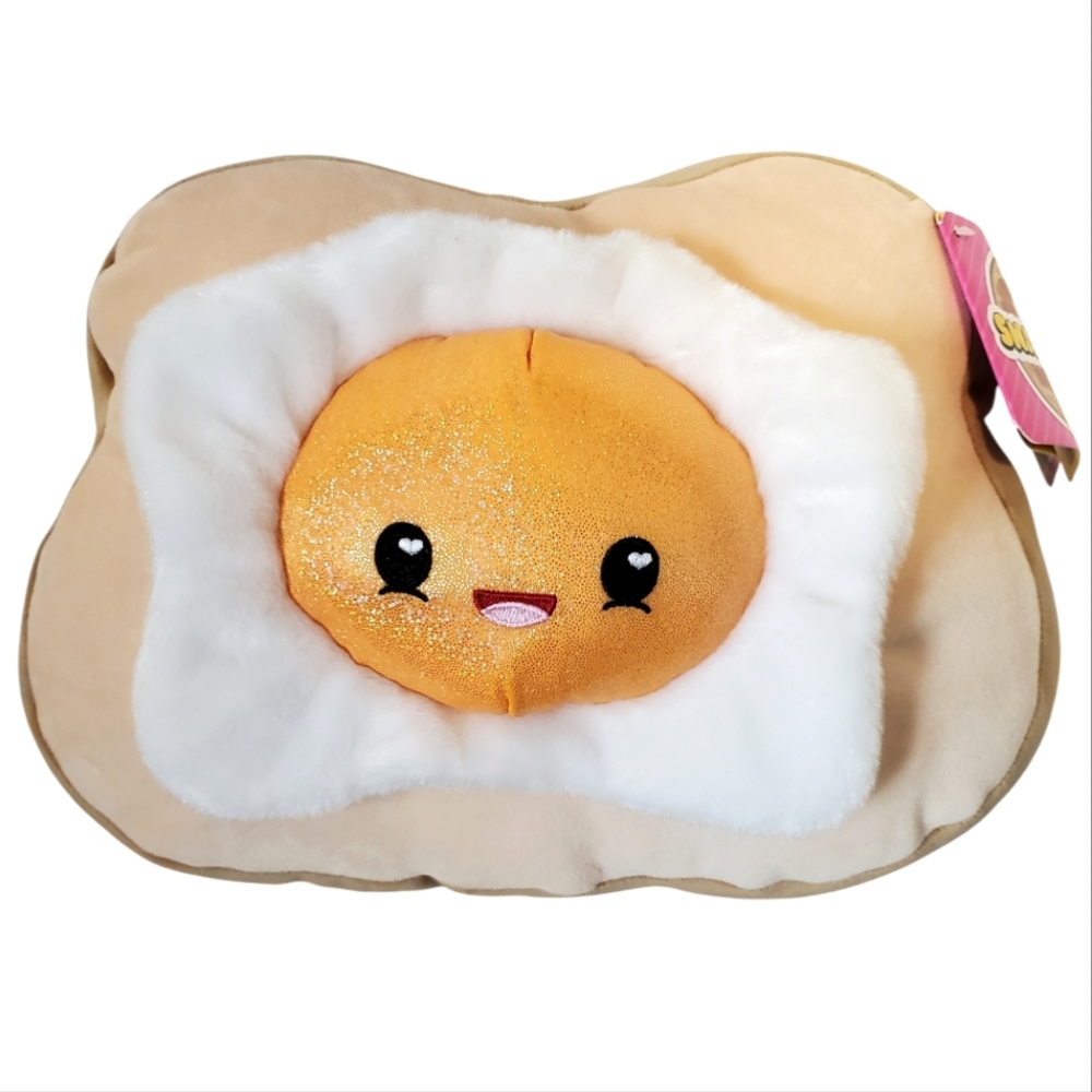 RUSS SNACKEEZ Sunnyside Toast Foodie Squishy Plush Toy NWT